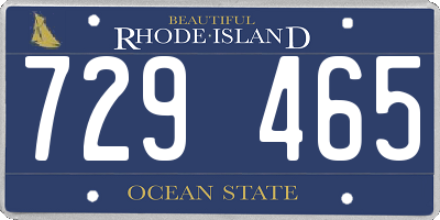 RI license plate 729465