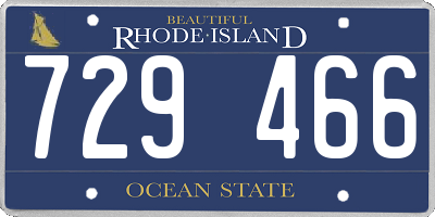 RI license plate 729466