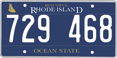 RI license plate 729468