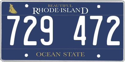 RI license plate 729472