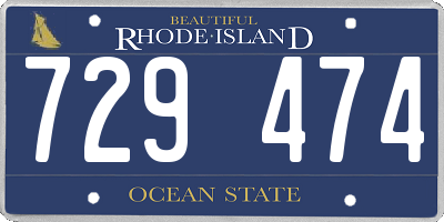RI license plate 729474