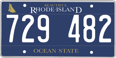 RI license plate 729482