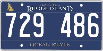 RI license plate 729486