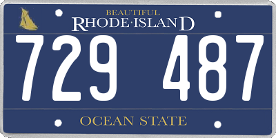 RI license plate 729487