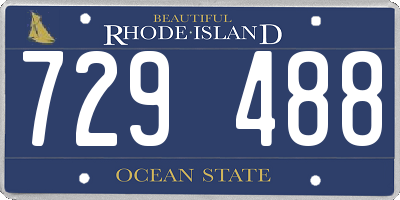 RI license plate 729488