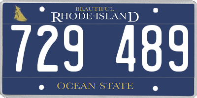 RI license plate 729489