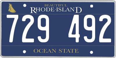RI license plate 729492