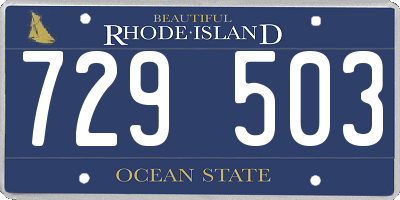 RI license plate 729503