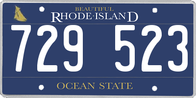 RI license plate 729523