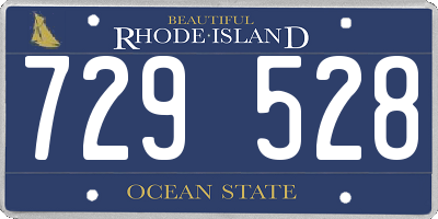 RI license plate 729528