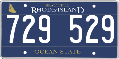 RI license plate 729529