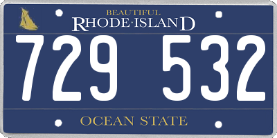 RI license plate 729532