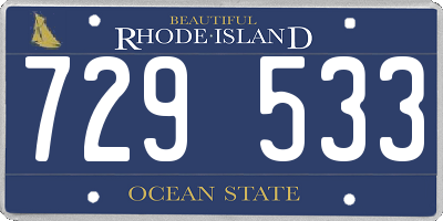 RI license plate 729533