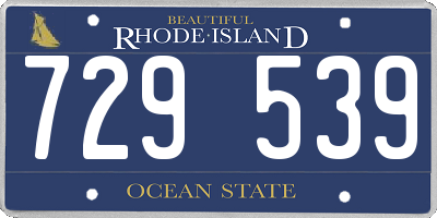 RI license plate 729539