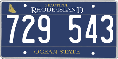 RI license plate 729543