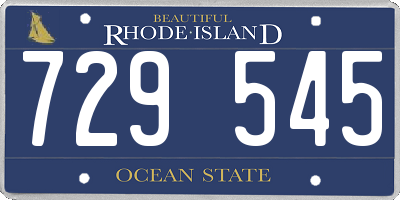 RI license plate 729545