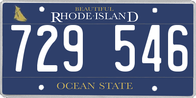 RI license plate 729546