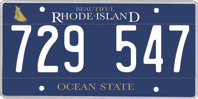 RI license plate 729547