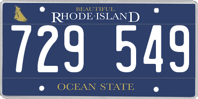 RI license plate 729549