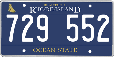 RI license plate 729552