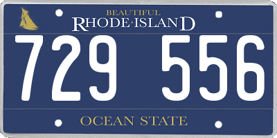 RI license plate 729556