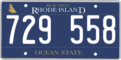 RI license plate 729558