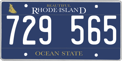 RI license plate 729565