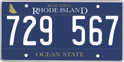 RI license plate 729567