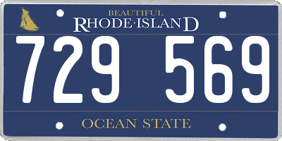 RI license plate 729569