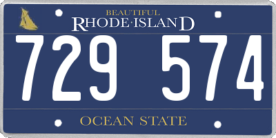 RI license plate 729574
