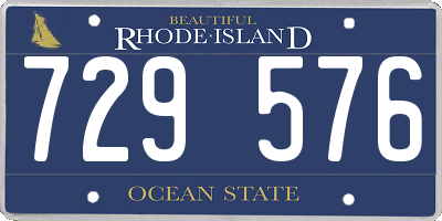 RI license plate 729576