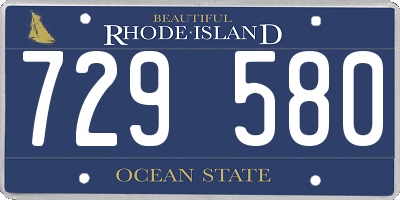 RI license plate 729580