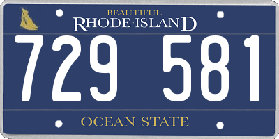 RI license plate 729581