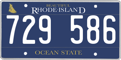 RI license plate 729586