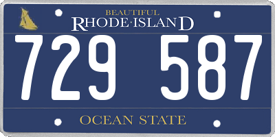 RI license plate 729587