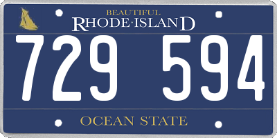 RI license plate 729594