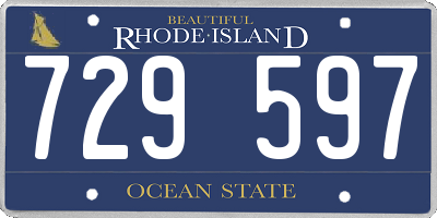 RI license plate 729597