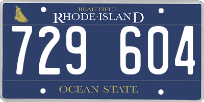 RI license plate 729604