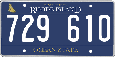 RI license plate 729610