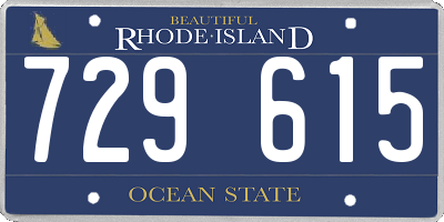 RI license plate 729615
