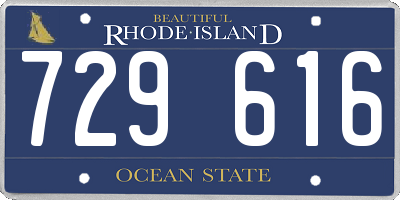 RI license plate 729616