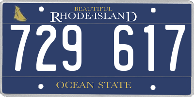 RI license plate 729617