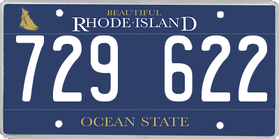 RI license plate 729622