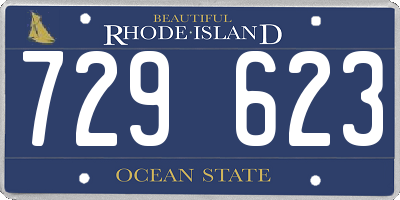 RI license plate 729623