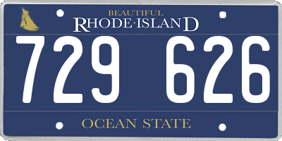 RI license plate 729626
