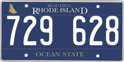 RI license plate 729628