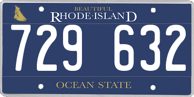RI license plate 729632