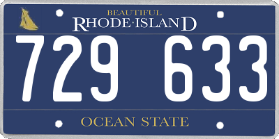 RI license plate 729633