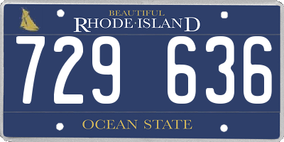 RI license plate 729636