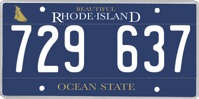 RI license plate 729637